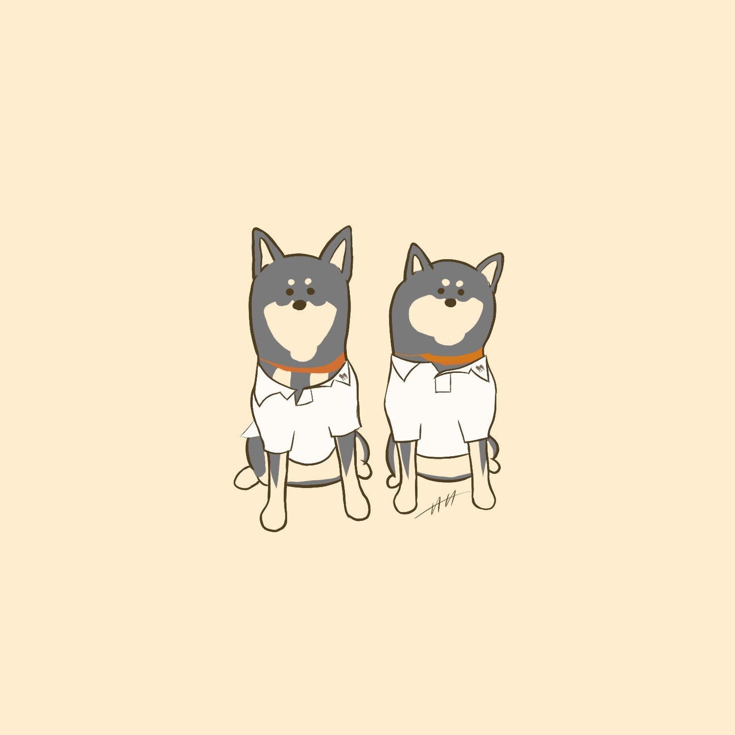 【限定公開】愛犬イラスト依頼