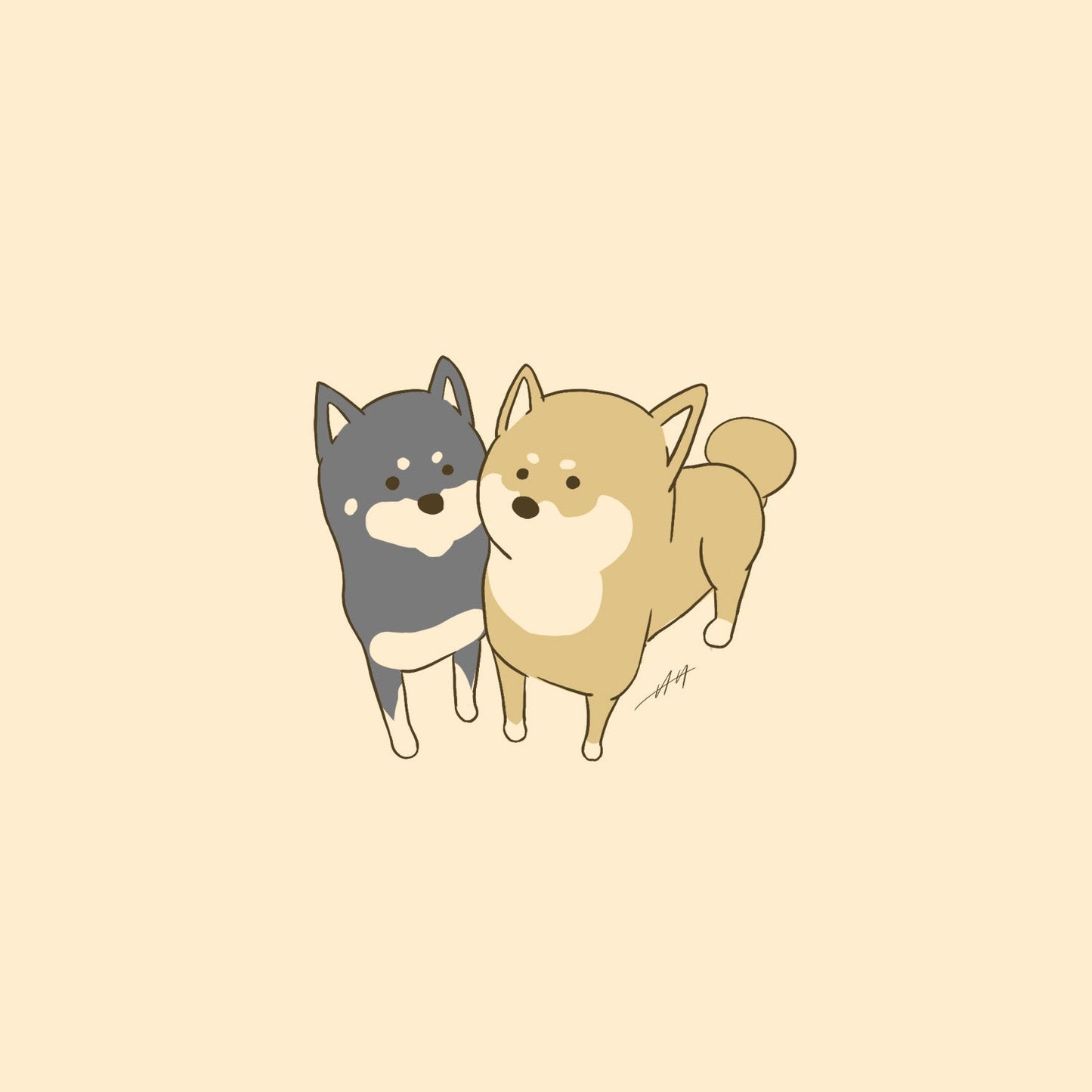 【限定公開】愛犬イラスト依頼