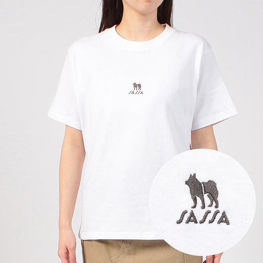 SHIBA/Shiba Inu one point embroidery T-shirt short sleeve