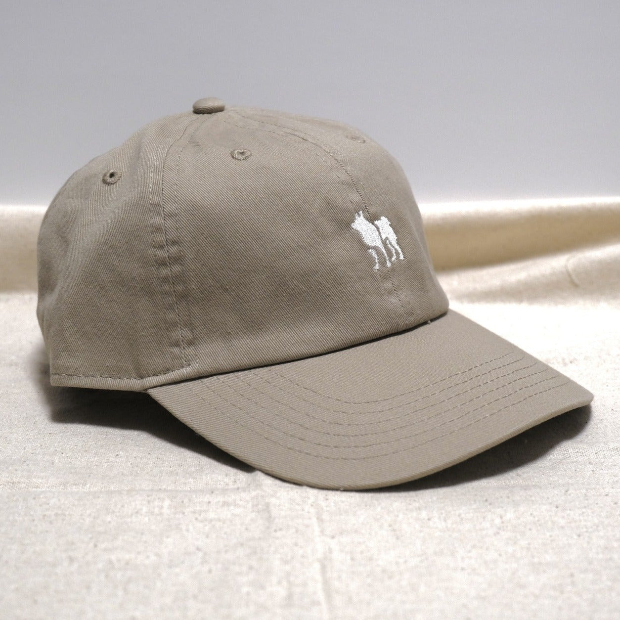 Cotton cap with Shiba Inu one-point embroidery