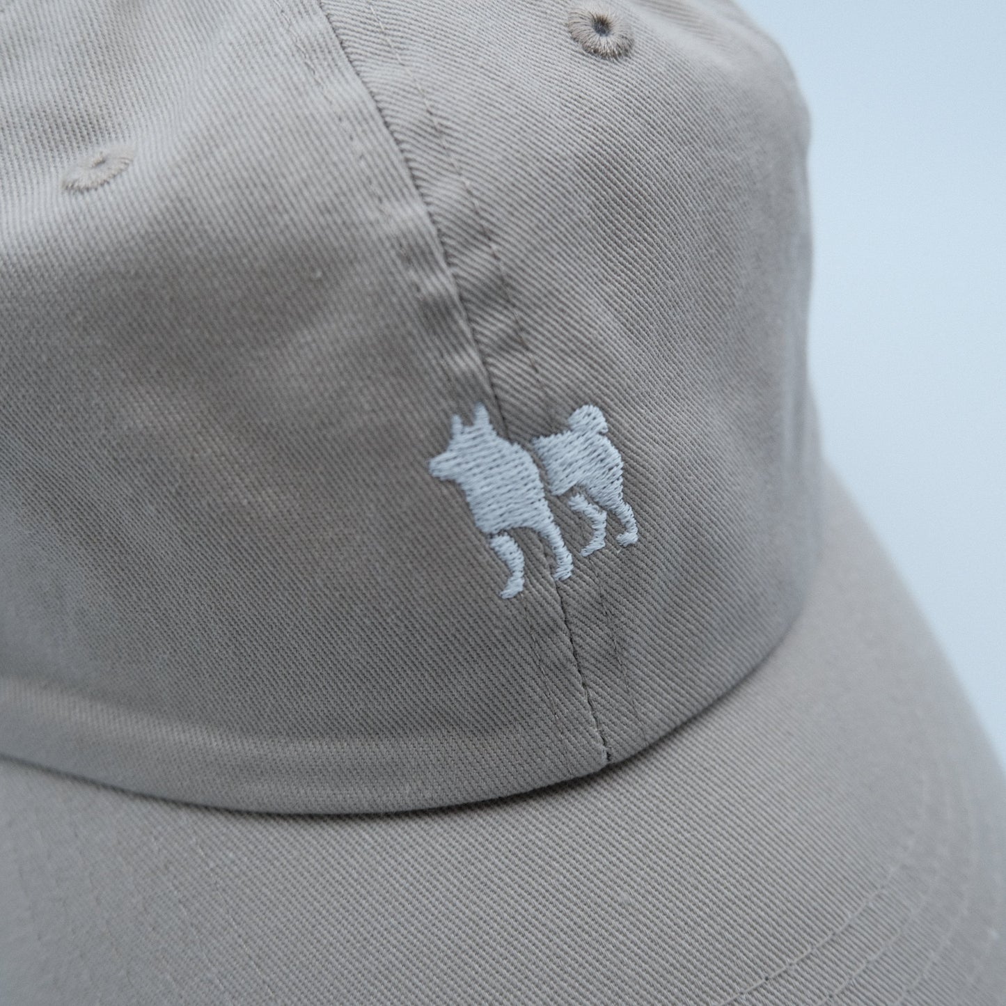 Cotton cap with Shiba Inu one-point embroidery