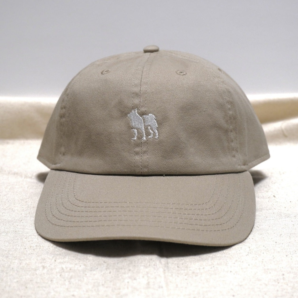 Cotton cap with Shiba Inu one-point embroidery