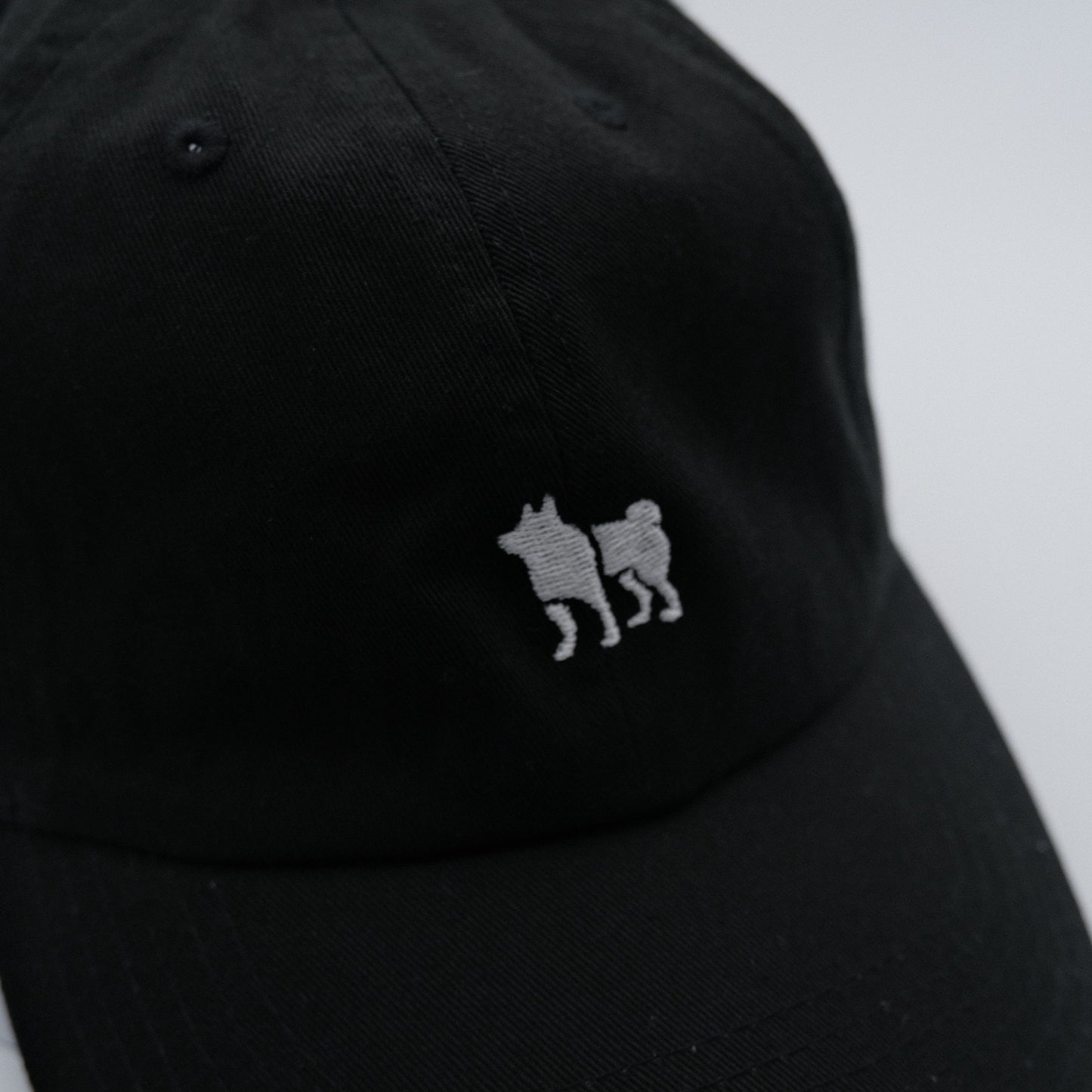 Cotton cap with Shiba Inu one-point embroidery