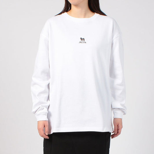SHIBA/Shiba Inu one point embroidery T-shirt long sleeve