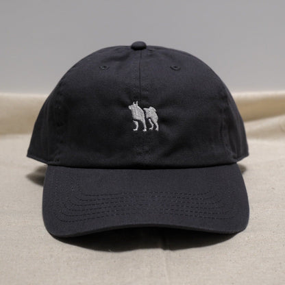 Cotton cap with Shiba Inu one-point embroidery