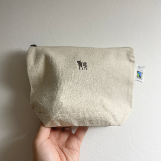 Boat-shaped pouch Shiba Inu one point mark