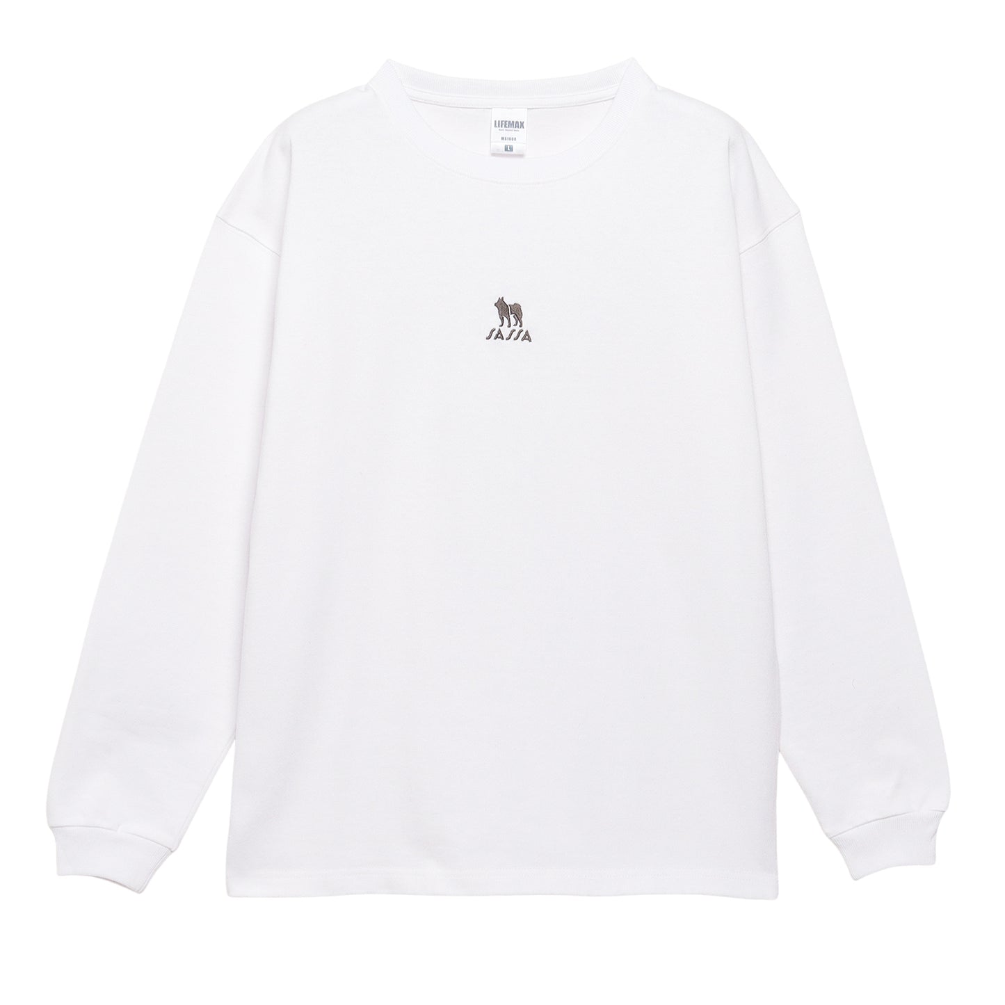 SHIBA/Shiba Inu one point embroidery T-shirt long sleeve