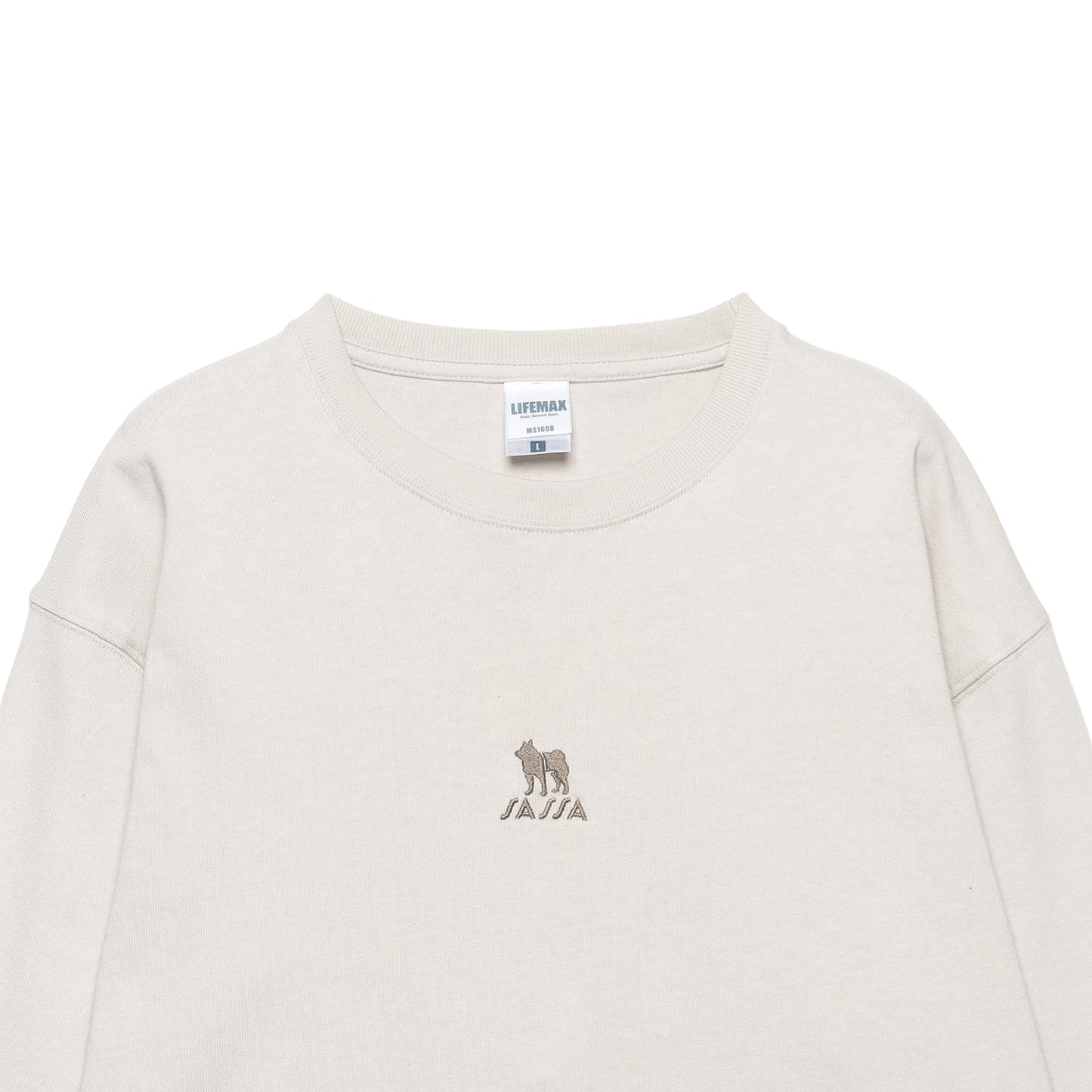 SHIBA/Shiba Inu one point embroidery T-shirt long sleeve